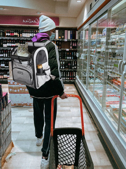 Breathable Dog Carrier Backpack with Double Doors - Smarsty