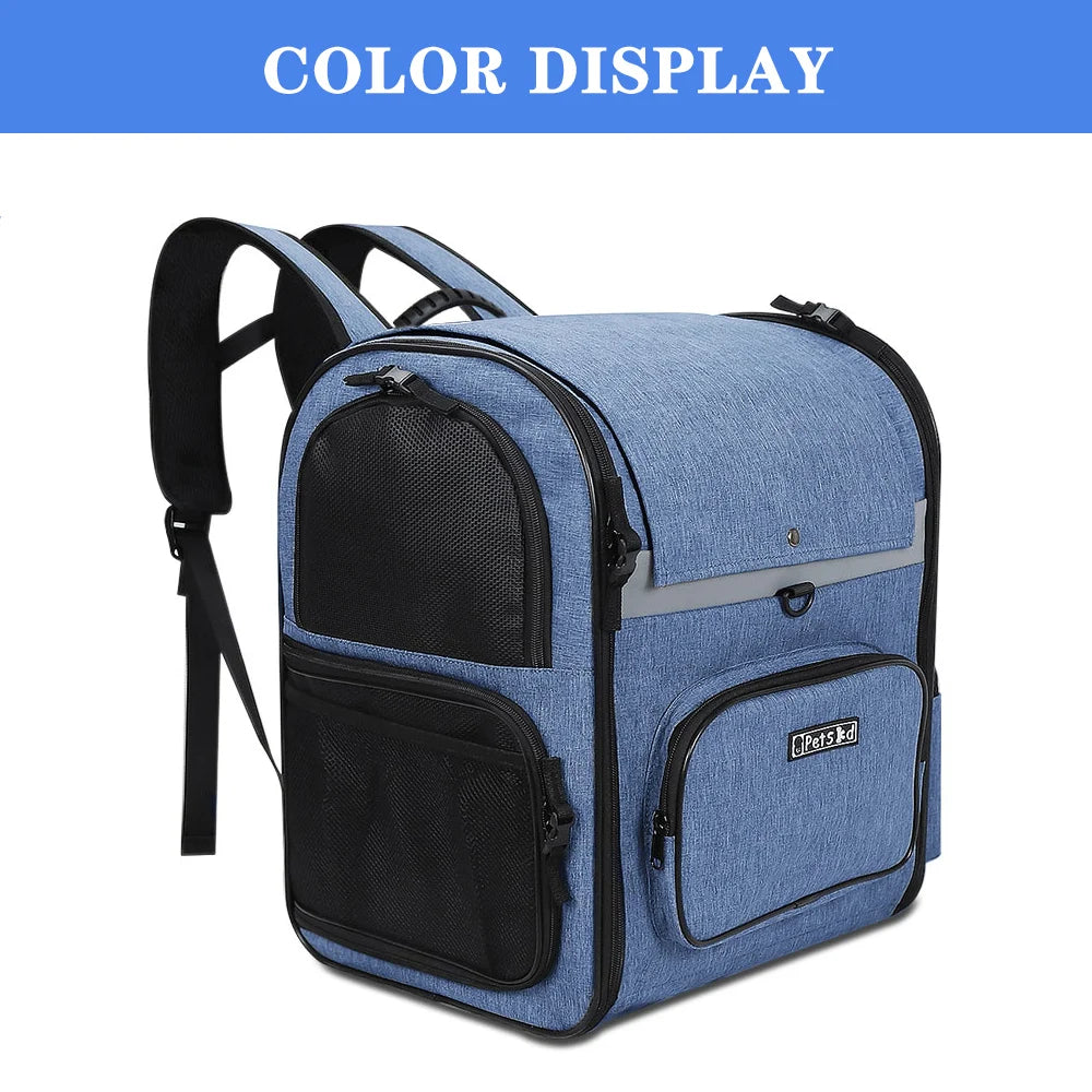 Breathable Dog Carrier Backpack with Double Doors - Smarsty