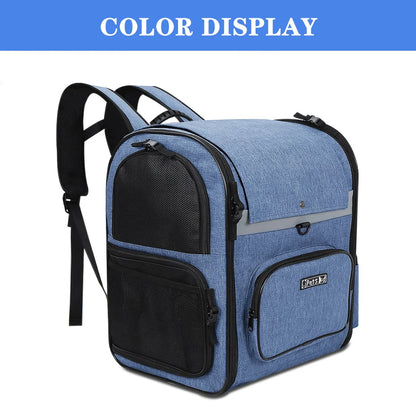 Breathable Dog Carrier Backpack with Double Doors - Smarsty
