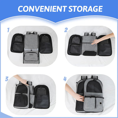 Breathable Dog Carrier Backpack with Double Doors - Smarsty