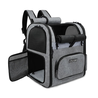 Breathable Dog Carrier Backpack with Double Doors - Smarsty
