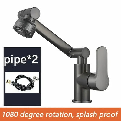 Swivel Bathroom Sink Faucet with Hot and Cold Water - Smarsty
