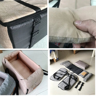 Portable Dog Car Seat Bed for Safe Travel - Smarsty