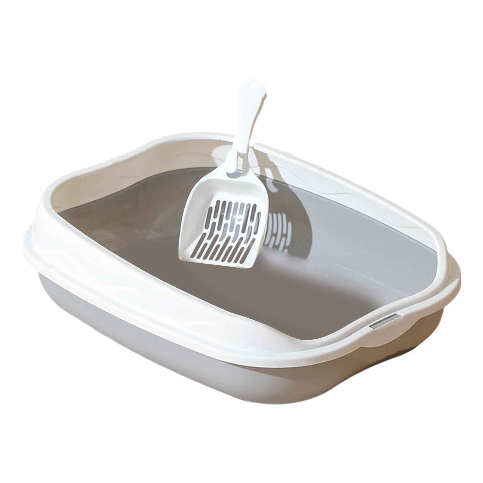 Large Semi-Enclosed Cat Litter Box With Spatter-Proof Design - Smarsty