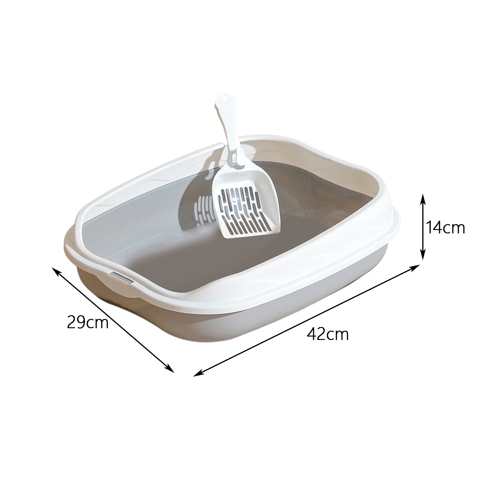 Large Semi-Enclosed Cat Litter Box With Spatter-Proof Design - Smarsty