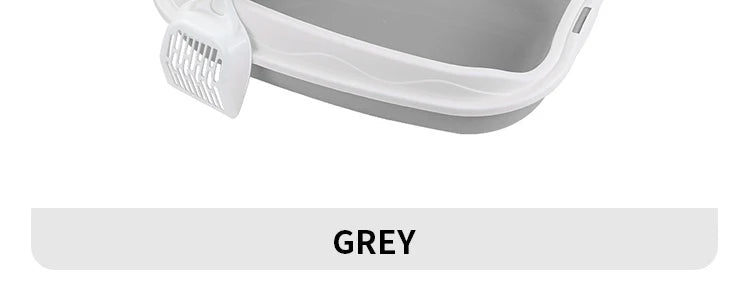Large Semi-Enclosed Cat Litter Box With Spatter-Proof Design - Smarsty
