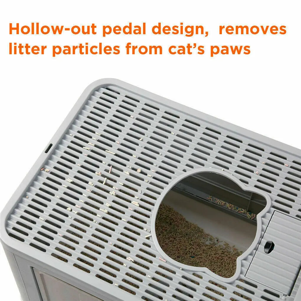 Foldable Cat Litter Box with Massager Scoop - Smarsty
