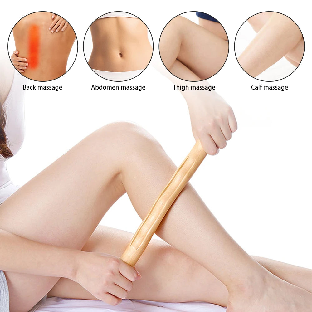Beech Wood Back Massage Rolling Pin for Pain Relief - Smarsty