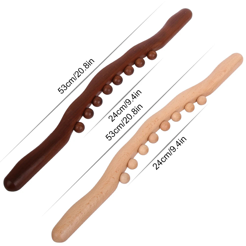 Beech Wood Back Massage Rolling Pin for Pain Relief - Smarsty
