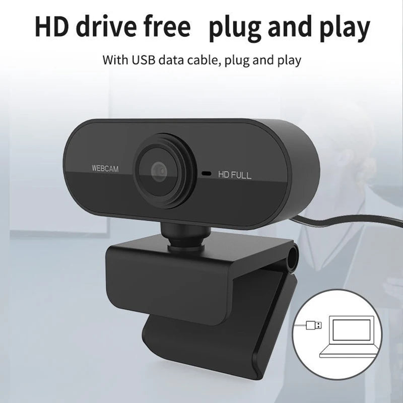 Rotating 1080p HD USB Webcam with Microphone - Smarsty