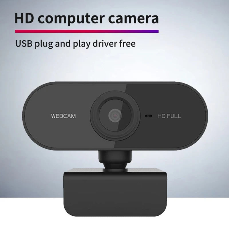 Rotating 1080p HD USB Webcam with Microphone - Smarsty