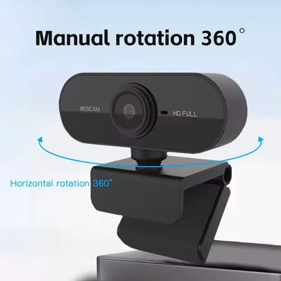 Rotating 1080p HD USB Webcam with Microphone - Smarsty