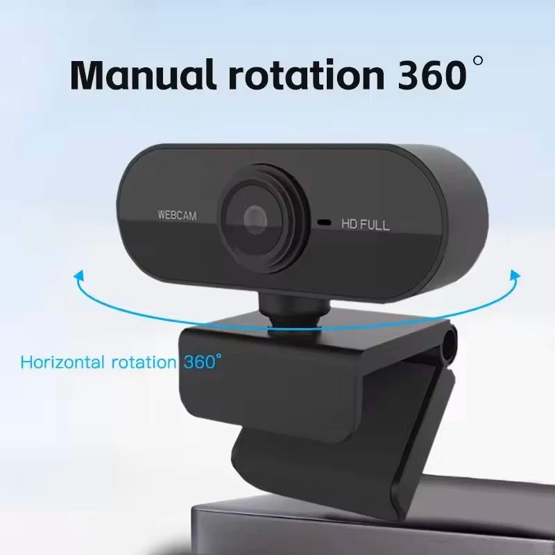 Rotating 1080p HD USB Webcam with Microphone - Smarsty