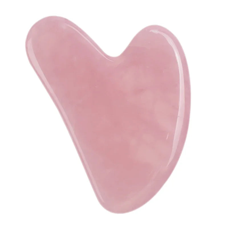 Rose Quartz Gua Sha Facial Massage Tool for Lifting and Firming - Smarsty