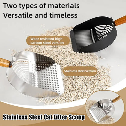 Long Handle Steel Cat Litter Scoop for Easy Cleaning - Smarsty