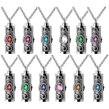 Crystal Cremation Urn Necklace for Ashes Memorial - Smarsty