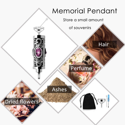Crystal Cremation Urn Necklace for Ashes Memorial - Smarsty