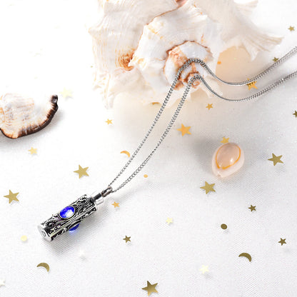 Crystal Cremation Urn Necklace for Ashes Memorial - Smarsty