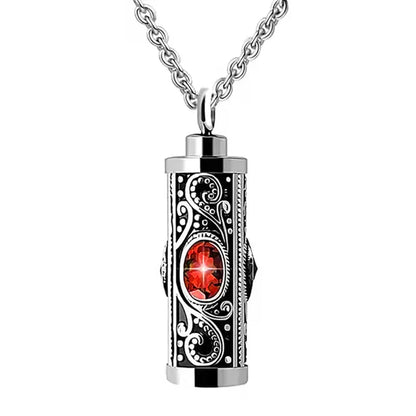 Crystal Cremation Urn Necklace for Ashes Memorial - Smarsty