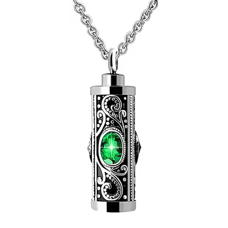 Crystal Cremation Urn Necklace for Ashes Memorial - Smarsty