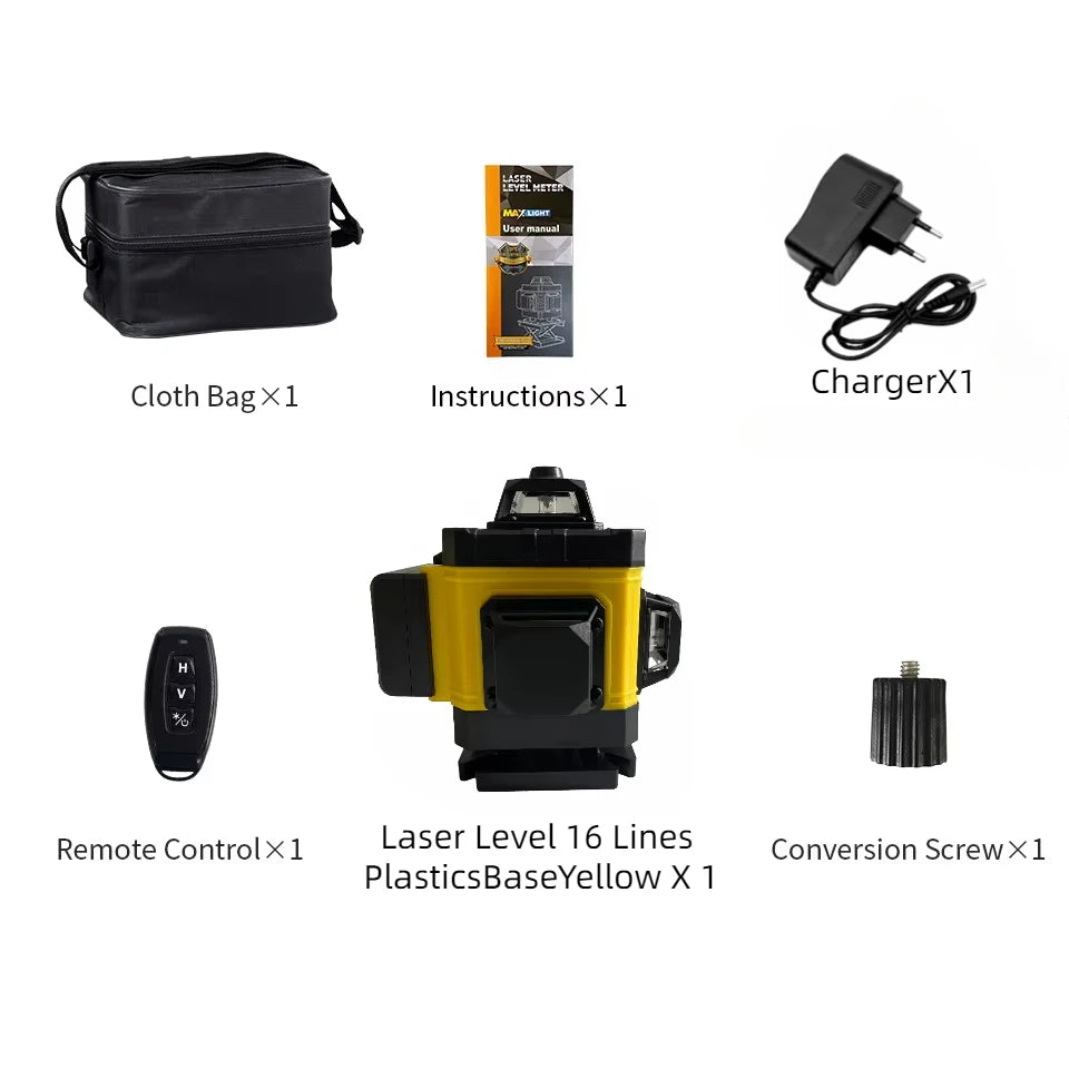 Professional Self-Leveling Green Laser Level 16 Lines - Smarsty
