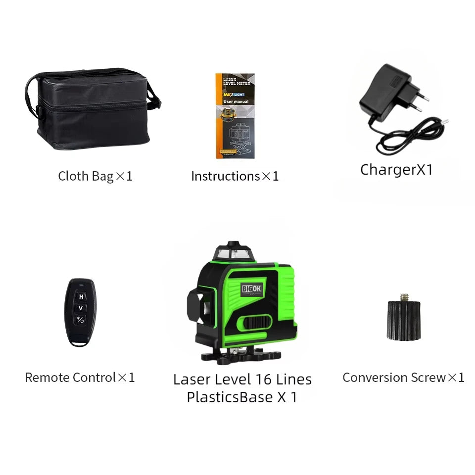 Professional Self-Leveling Green Laser Level 16 Lines - Smarsty