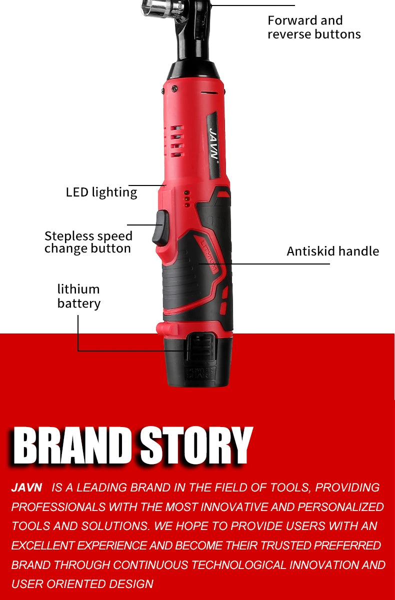 JAVN 12V Cordless Electric Wrench for Easy Car Repairs - Smarsty