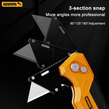 WYNNS Heavy Duty Folding Utility Knife with Quick Change Blades - Smarsty