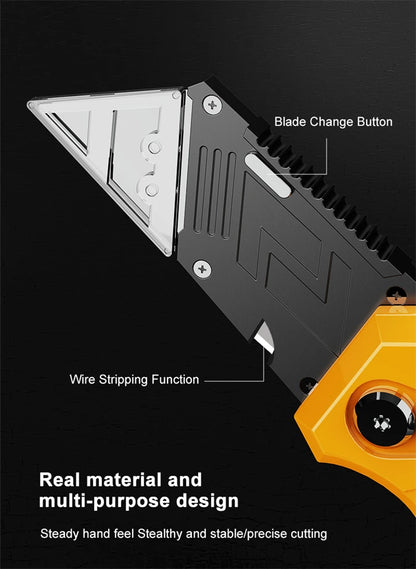 WYNNS Heavy Duty Folding Utility Knife with Quick Change Blades - Smarsty