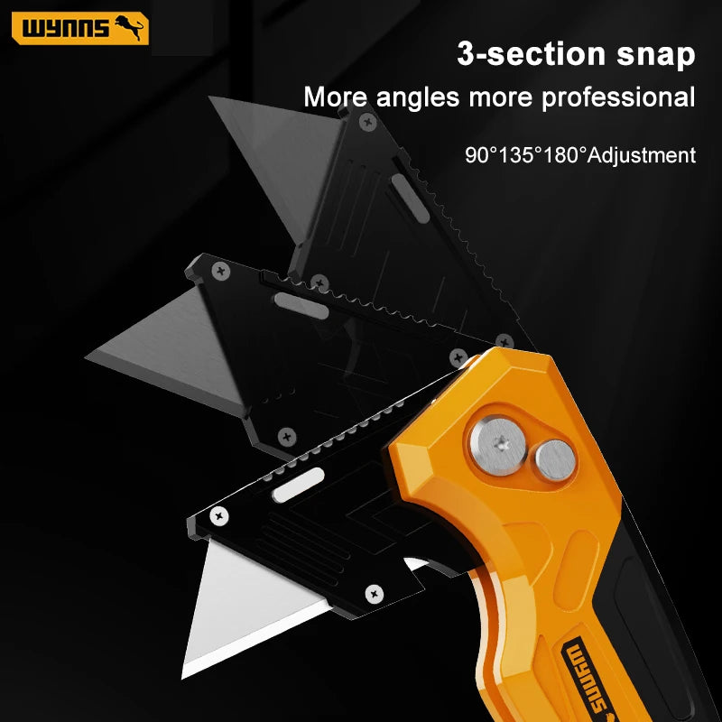 WYNNS Heavy Duty Folding Utility Knife with Quick Change Blades - Smarsty