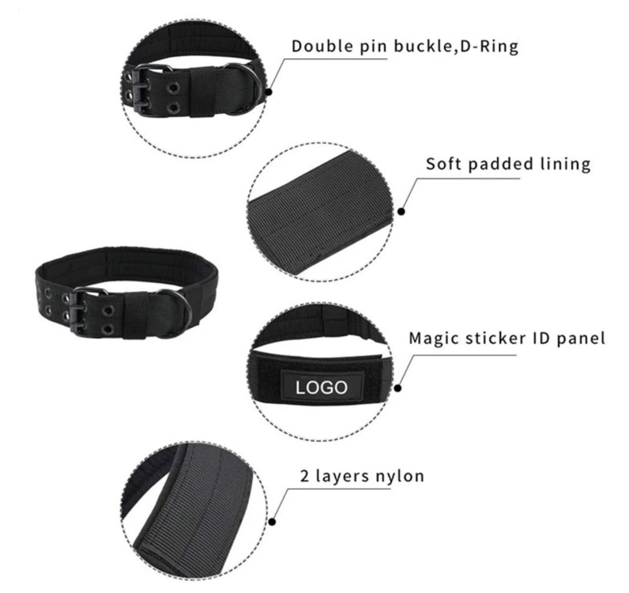 Adjustable Reflective Dog Collar for Training and Safety - Smarsty