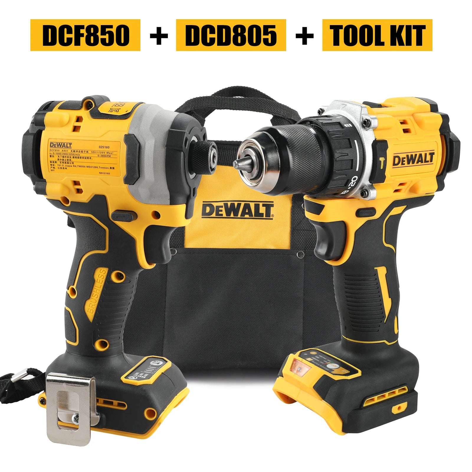 DeWalt 20V Max Brushless Combo Kit with Tool Bag - Smarsty