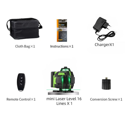 Professional Green Laser Level with 16 Lines Self-Leveling - Smarsty