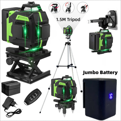 Professional Green Laser Level with 16 Lines Self-Leveling - Smarsty