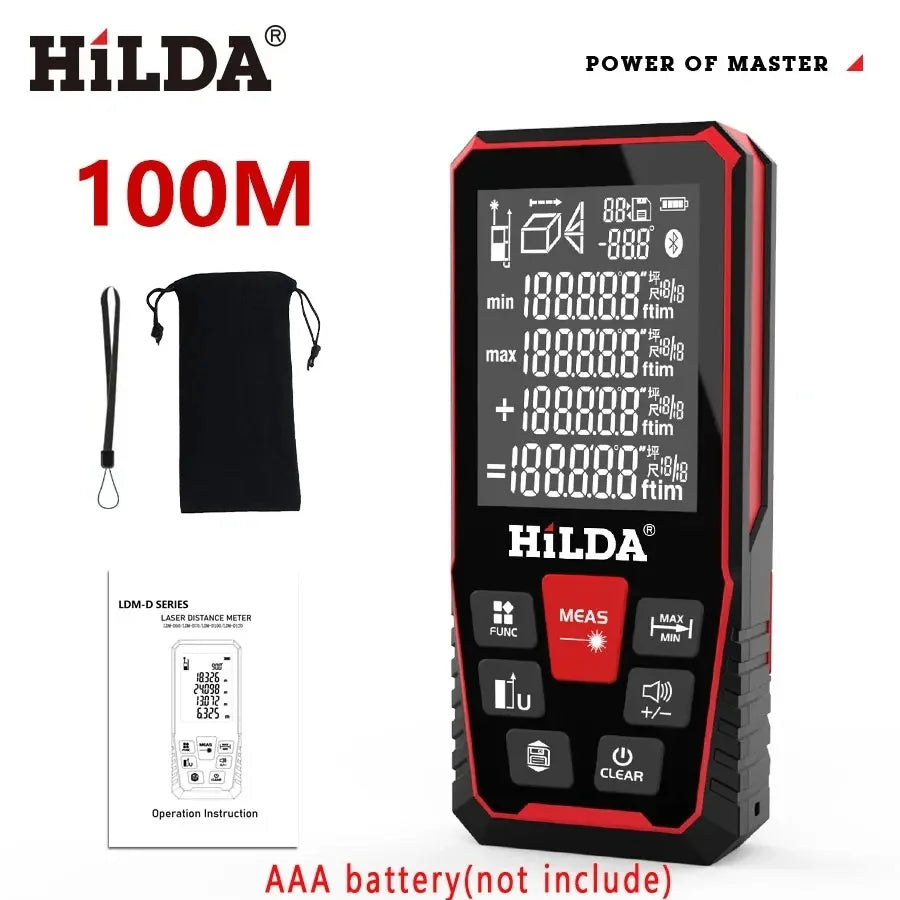 HILDA Laser Rangefinder Precision Measuring Tool 50M 100M 120M - Smarsty