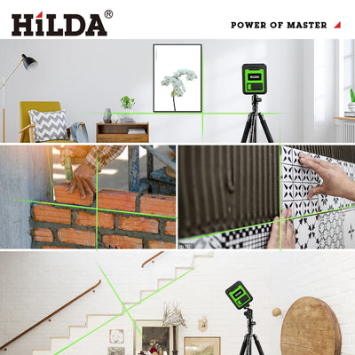 HILDA 2-Line Green Laser Level for Precision Alignment - Smarsty
