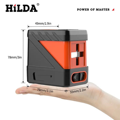 HILDA 2 Lines Laser Level with Self Levelling Green Beams - Smarsty