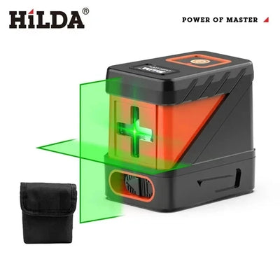 HILDA 2 Lines Laser Level with Self Levelling Green Beams - Smarsty
