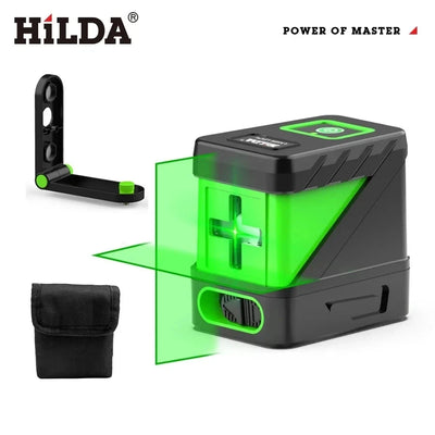 HILDA 2 Lines Laser Level with Self Levelling Green Beams - Smarsty