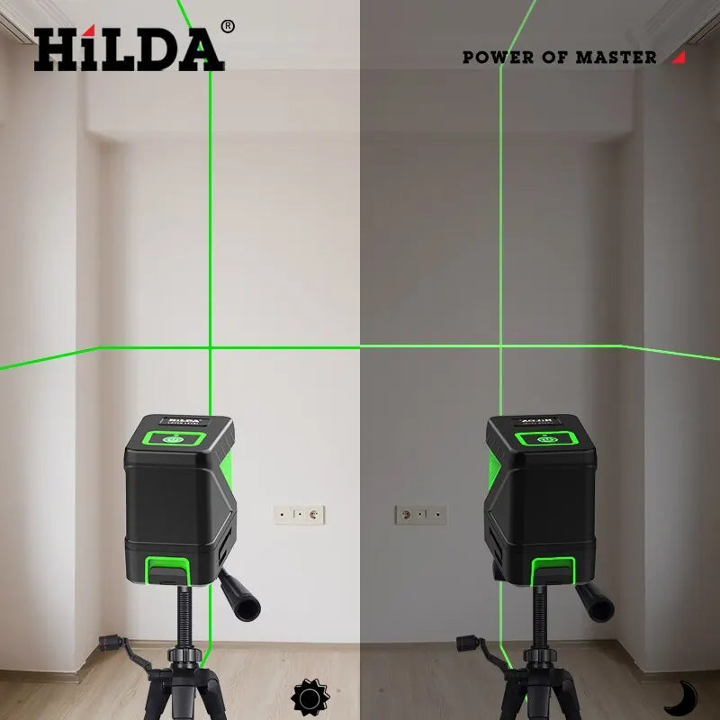 HILDA 2 Lines Laser Level with Green Beams - Smarsty