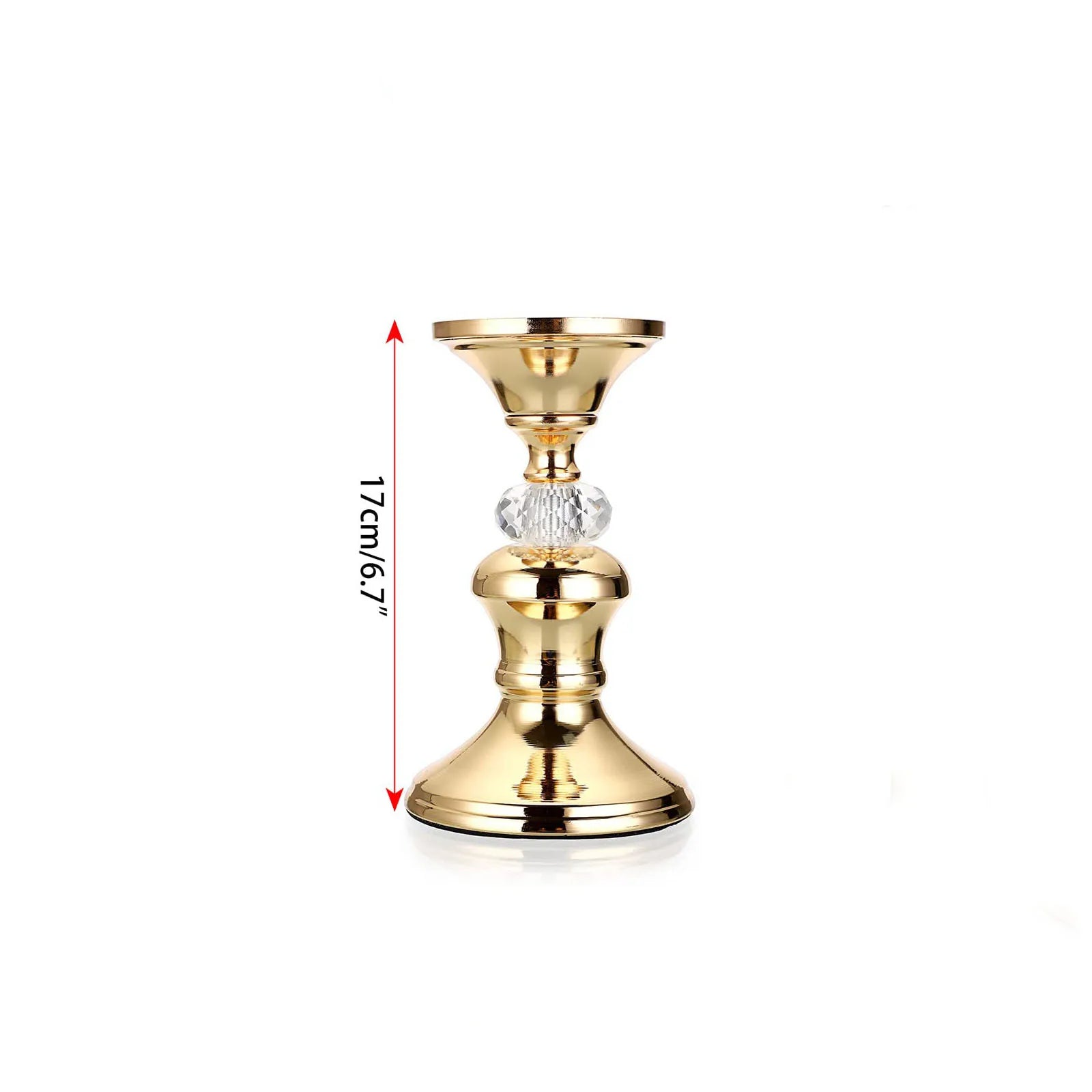 Elegant Gold Metal Pillar Candle Holders for Home Decor - Smarsty