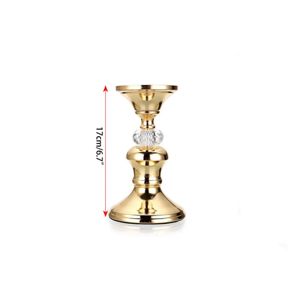 Elegant Gold Metal Pillar Candle Holders for Home Decor - Smarsty