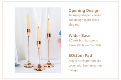 European Style Metal Candle Holders Set for Home Decor - Smarsty