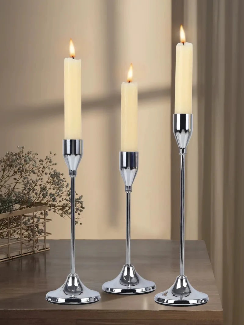 European Style Metal Candle Holders Set for Home Decor - Smarsty