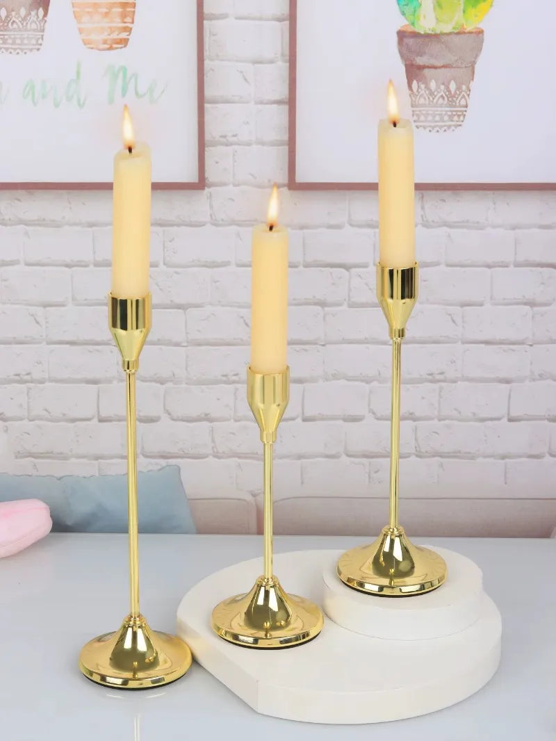 European Style Metal Candle Holders Set for Home Decor - Smarsty