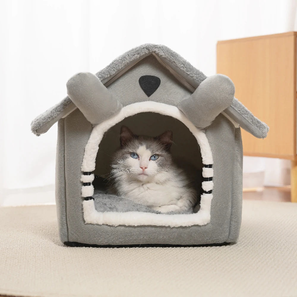 Detachable Gray Cat House for All Seasons - Smarsty