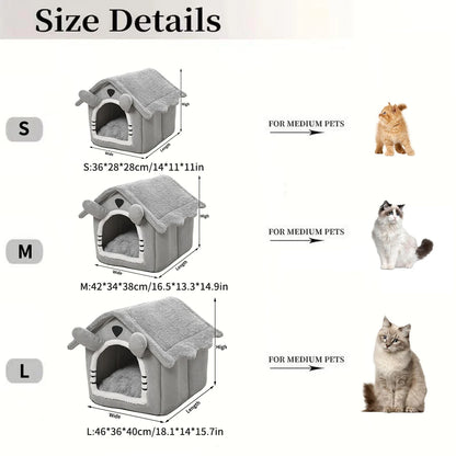Detachable Gray Cat House for All Seasons - Smarsty