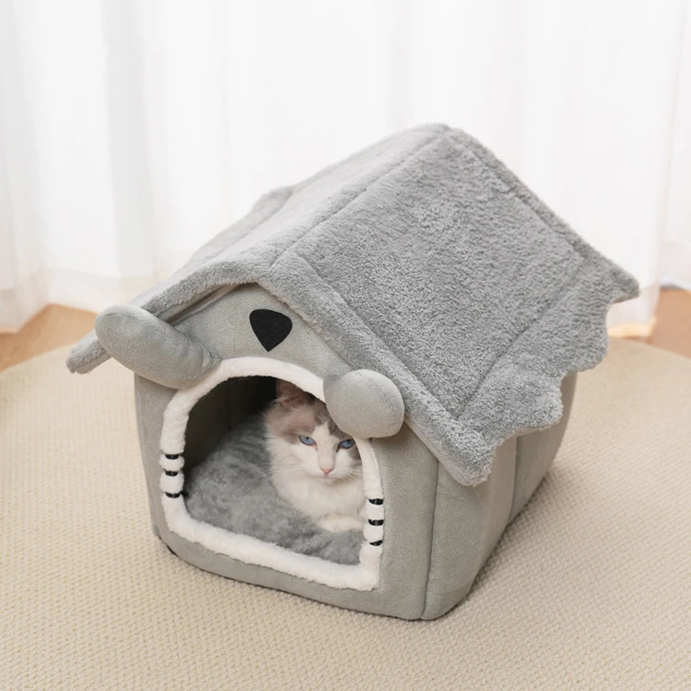 Detachable Gray Cat House for All Seasons - Smarsty