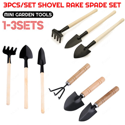 Mini Garden Tools Set for Kids with Wooden Handles - Smarsty