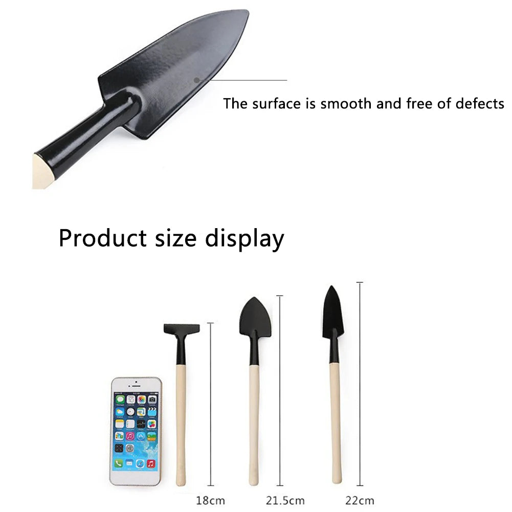 Mini Garden Tools Set for Kids with Wooden Handles - Smarsty
